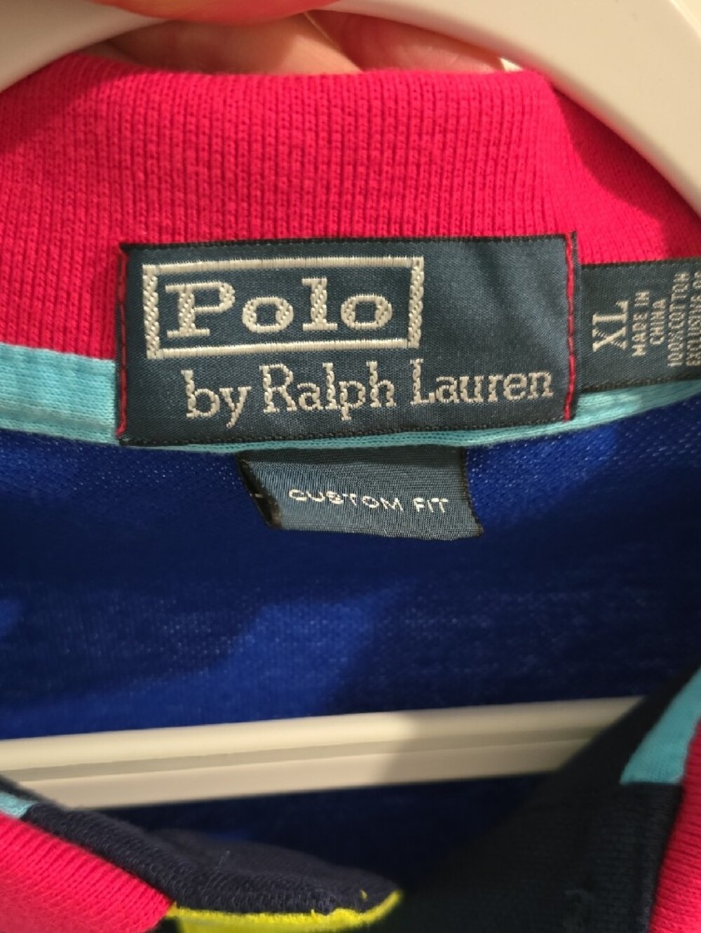 Ralph Lauren Multi-Color Polo Shirt with Large Pony Logo - Picture 3 of 3